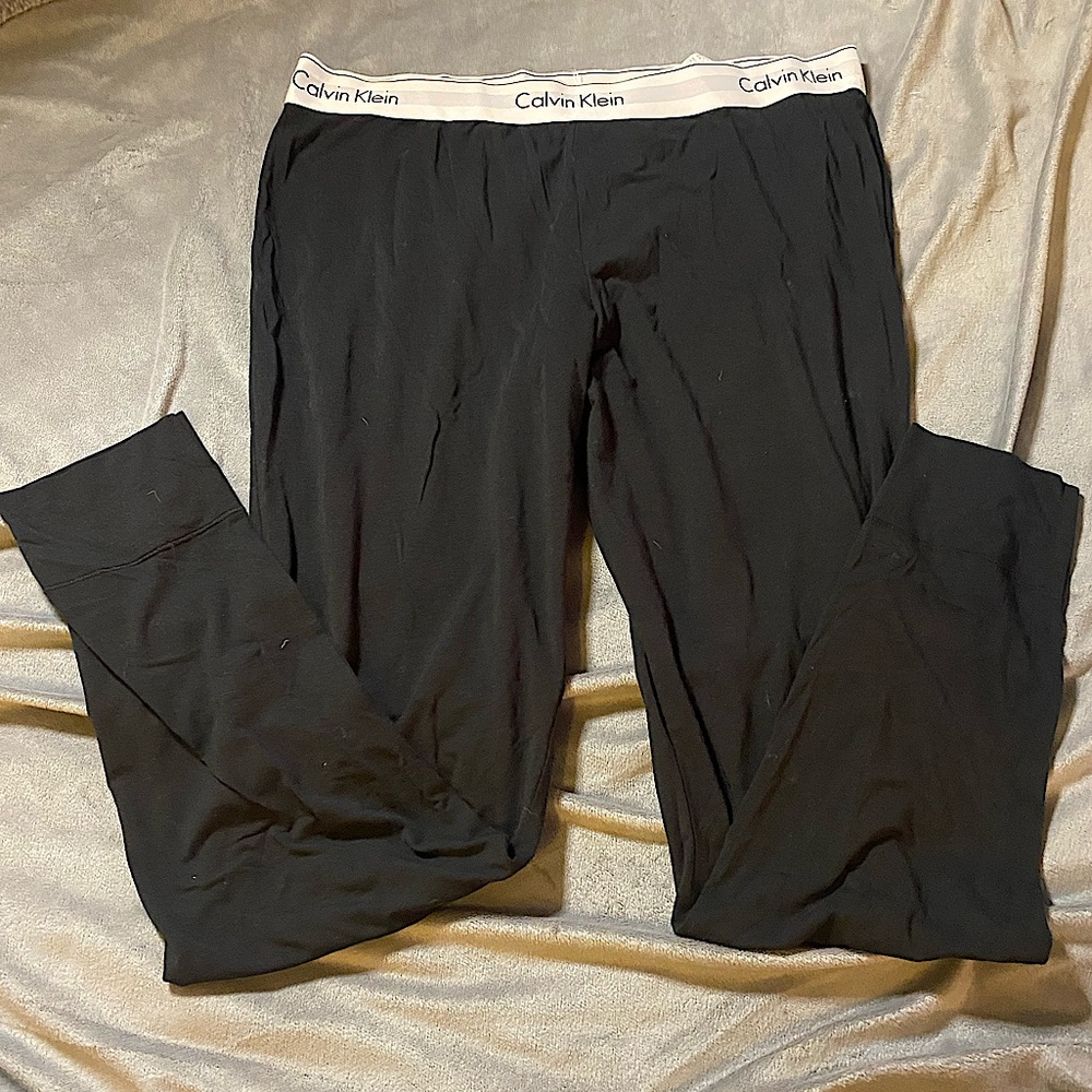 Calvin Klein Size Large Black Lightweight Lounge Pants